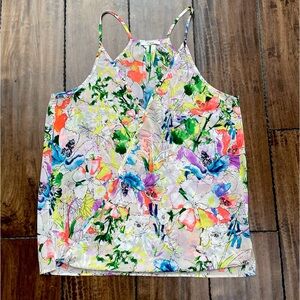 Dex Floral Faux Wrap Tank